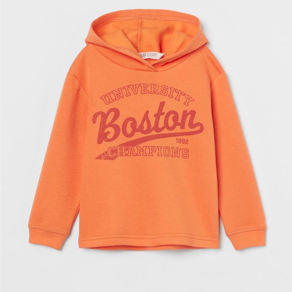 H&M Orange Boston Sweatshirt Size 3/4t